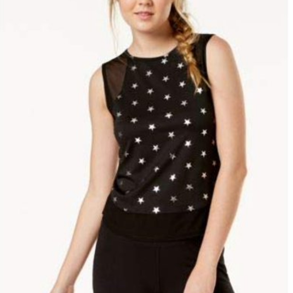 Material Girl star mesh tank